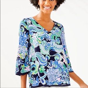 NWT Lilly Pulitzer Florin 3/4 sleeve V-Neck
